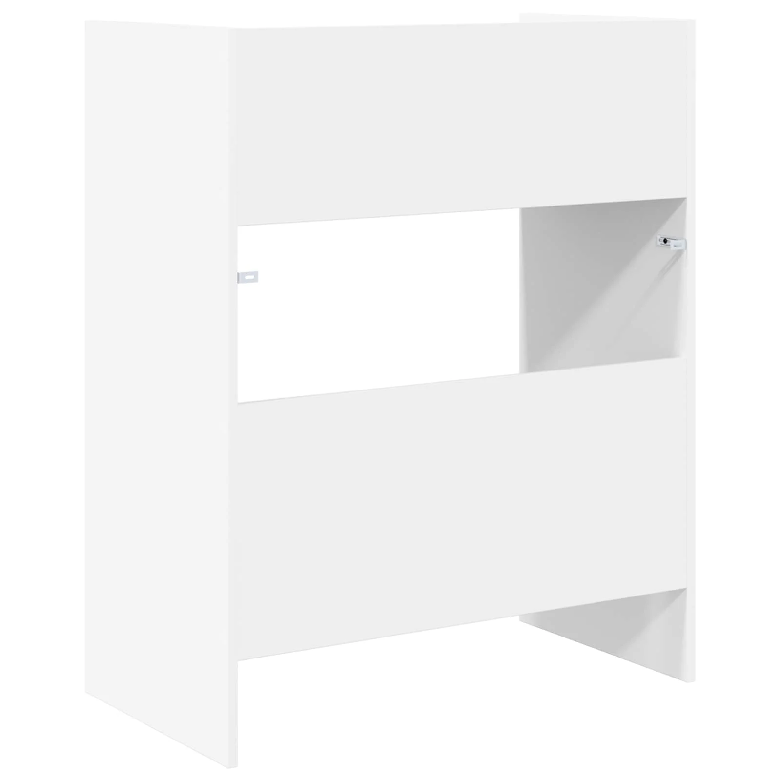 Table de DJ 62 x 45 x 102 cm blanc bois d'ingénierie – vue de dos