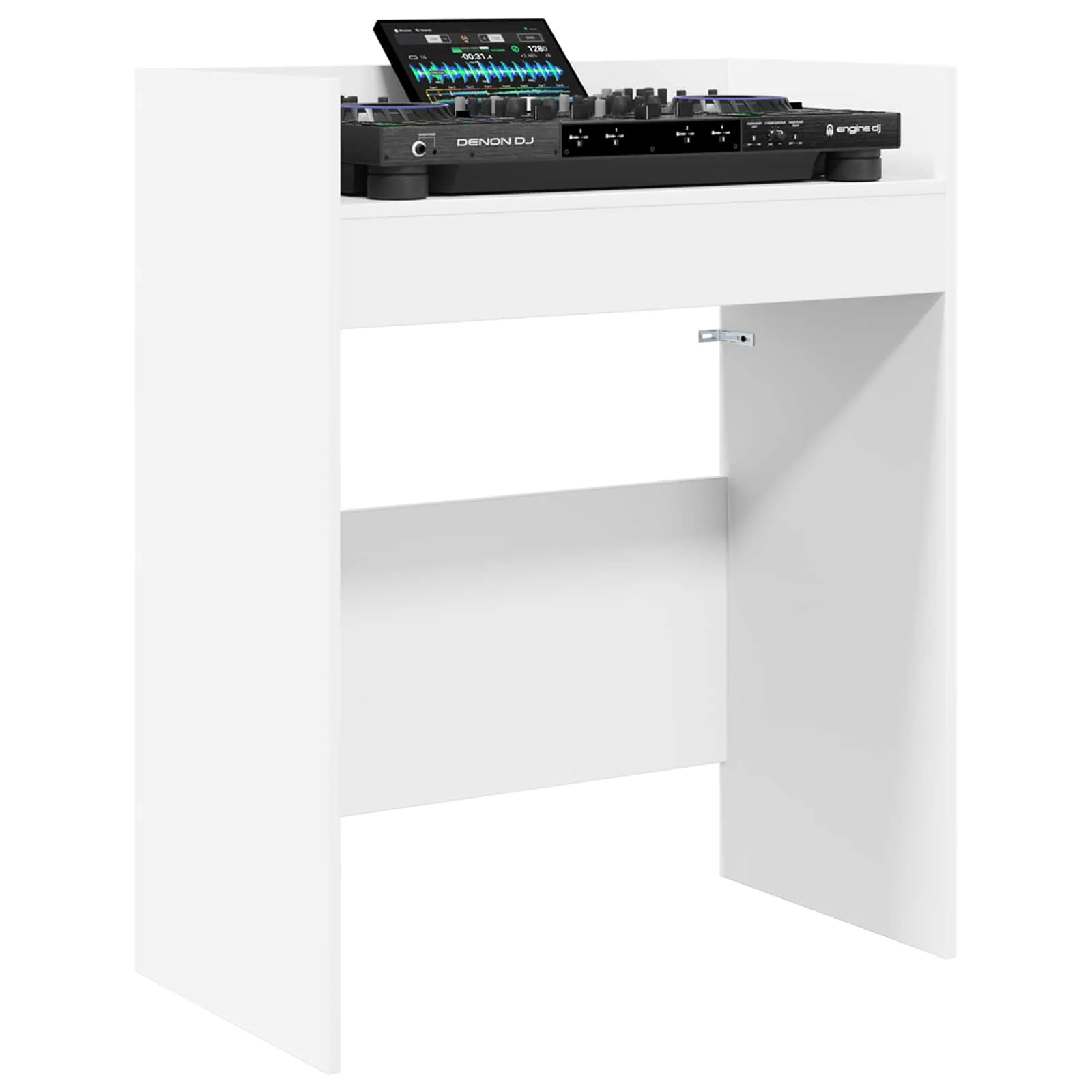 Table de DJ 62 x 45 x 102 cm blanc bois d'ingénierie – vue de détail