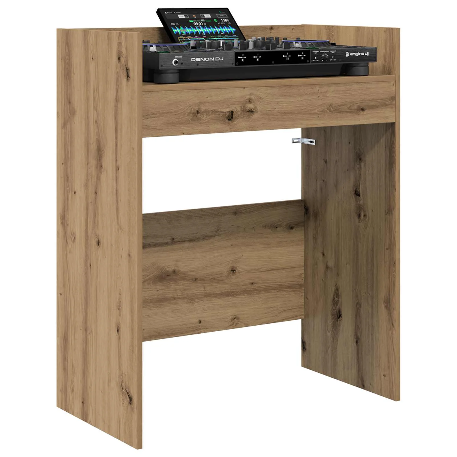 Table de DJ 62 x 45 x 102 cm chêne artisanal bois d'ingénierie – vue de détail