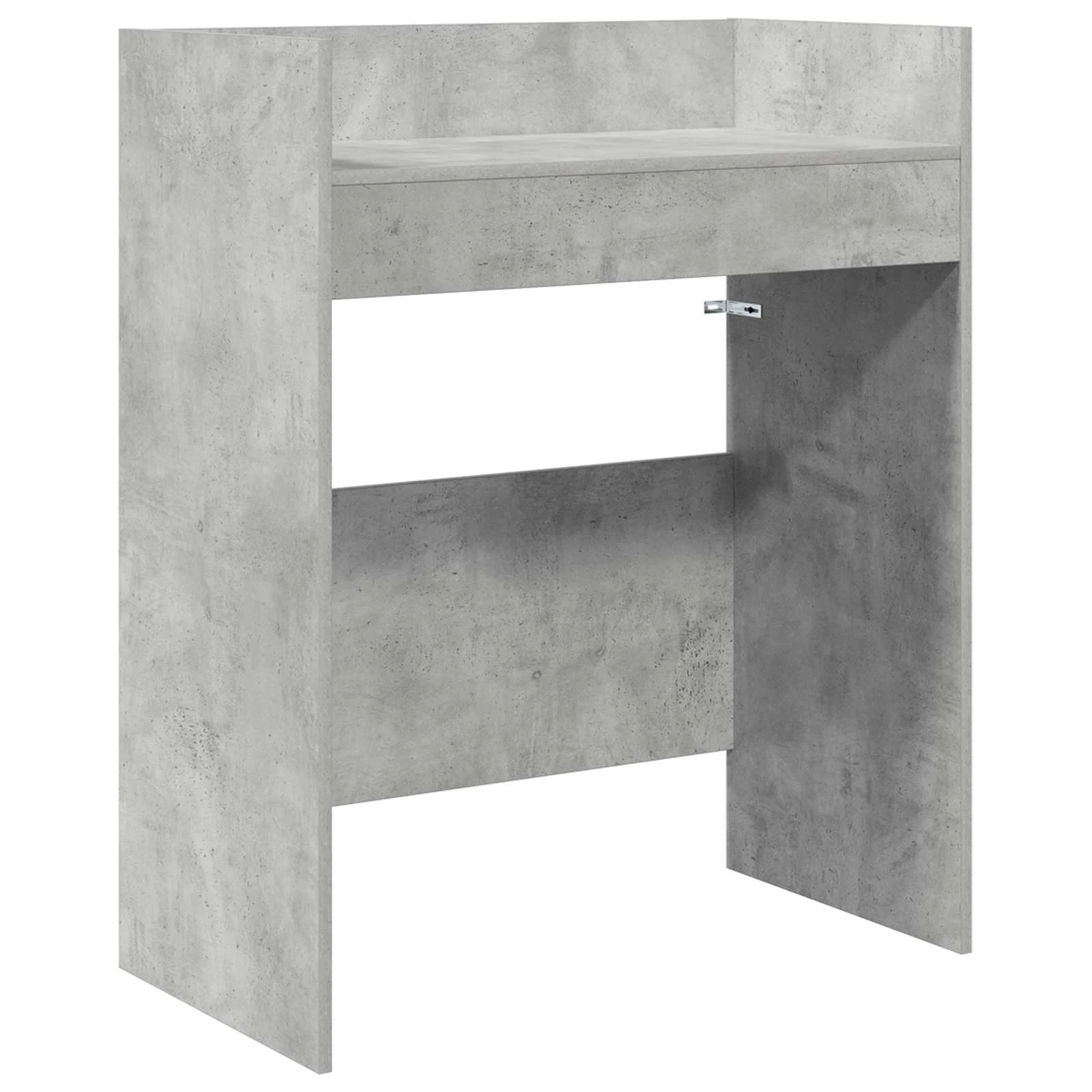 Table de DJ 62 x 45 x 102 cm gris béton bois d'ingénierie – vue de côté