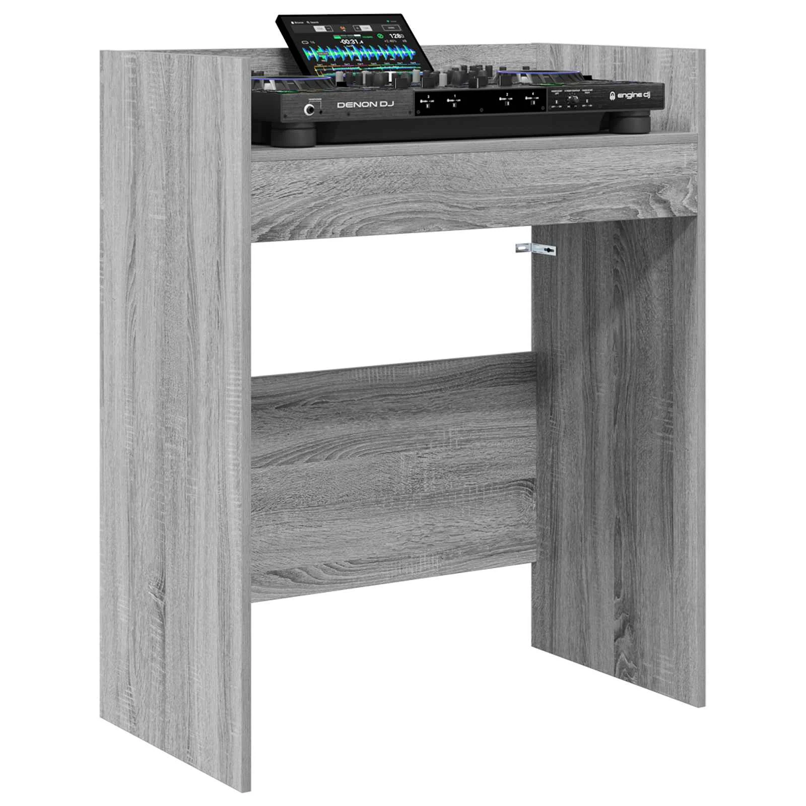 Table de DJ 62 x 45 x 102 cm sonoma gris bois d'ingénierie – vue de détail