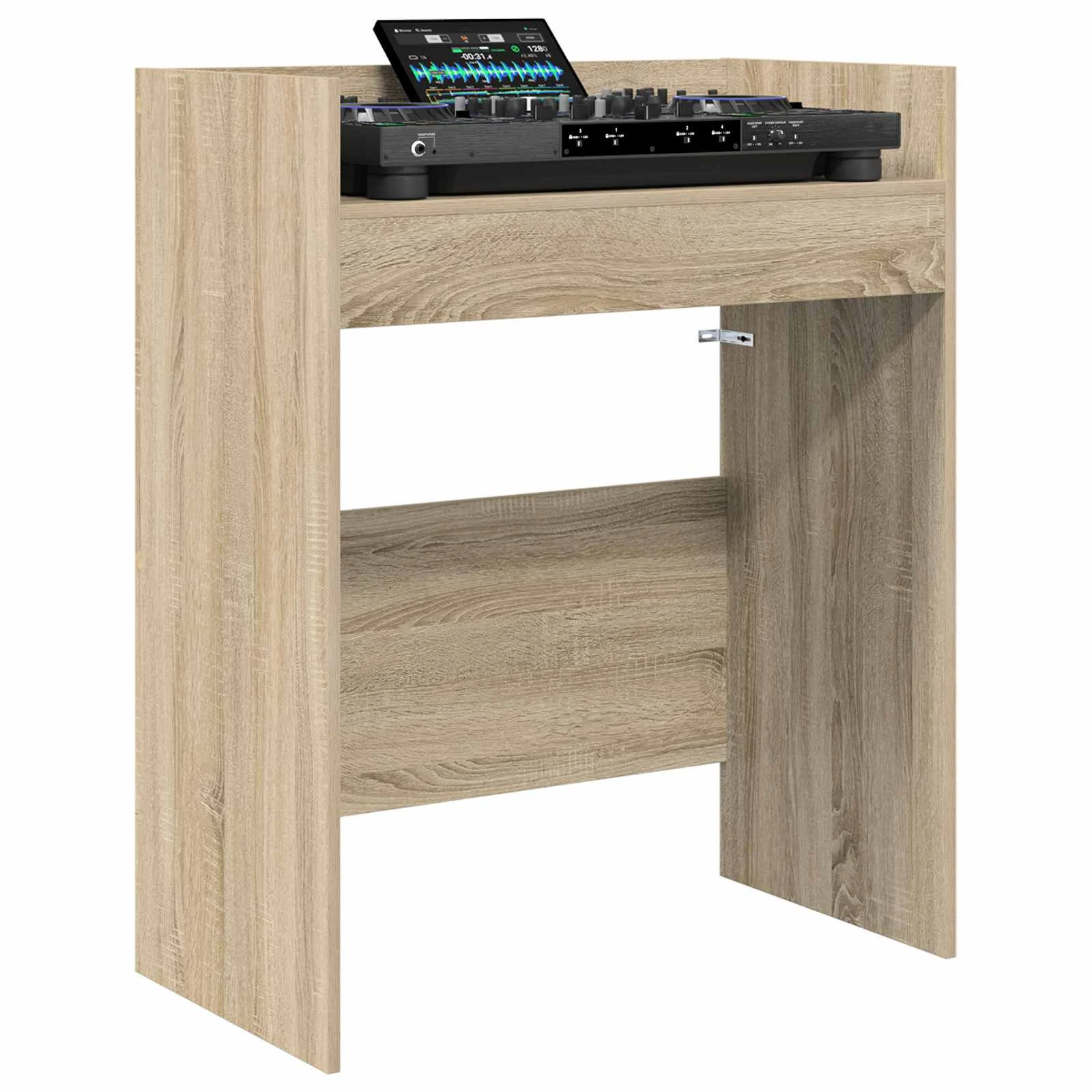 Table de DJ 82 x 45 x 102 cm chêne sonoma bois d'ingénierie – vue de détail