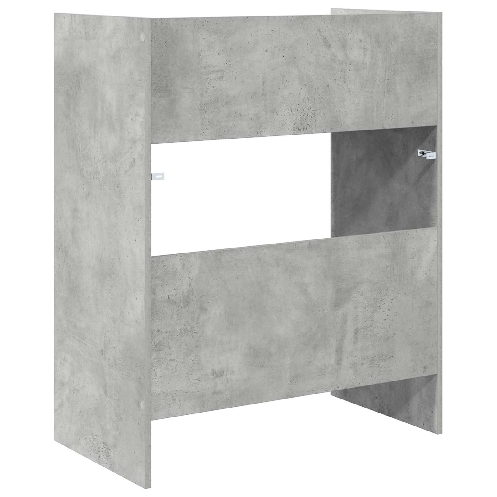Table de DJ 82 x 45 x 102 cm gris béton bois d'ingénierie – vue de dos