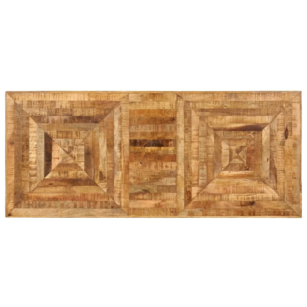 Table à écrire 118 x 50 x 75 cm brun bois massif de manguier – vue de dessus