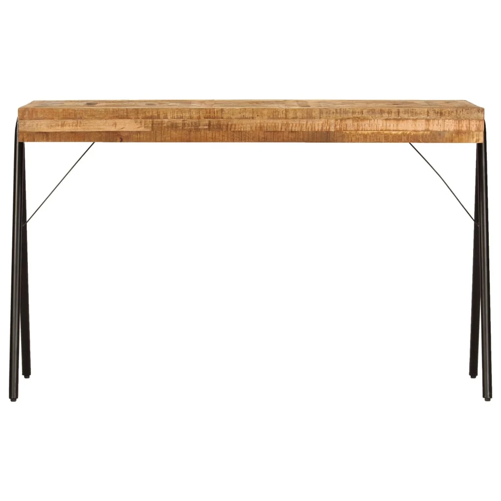 Table à écrire 118 x 50 x 75 cm brun bois massif de manguier – vue de côté