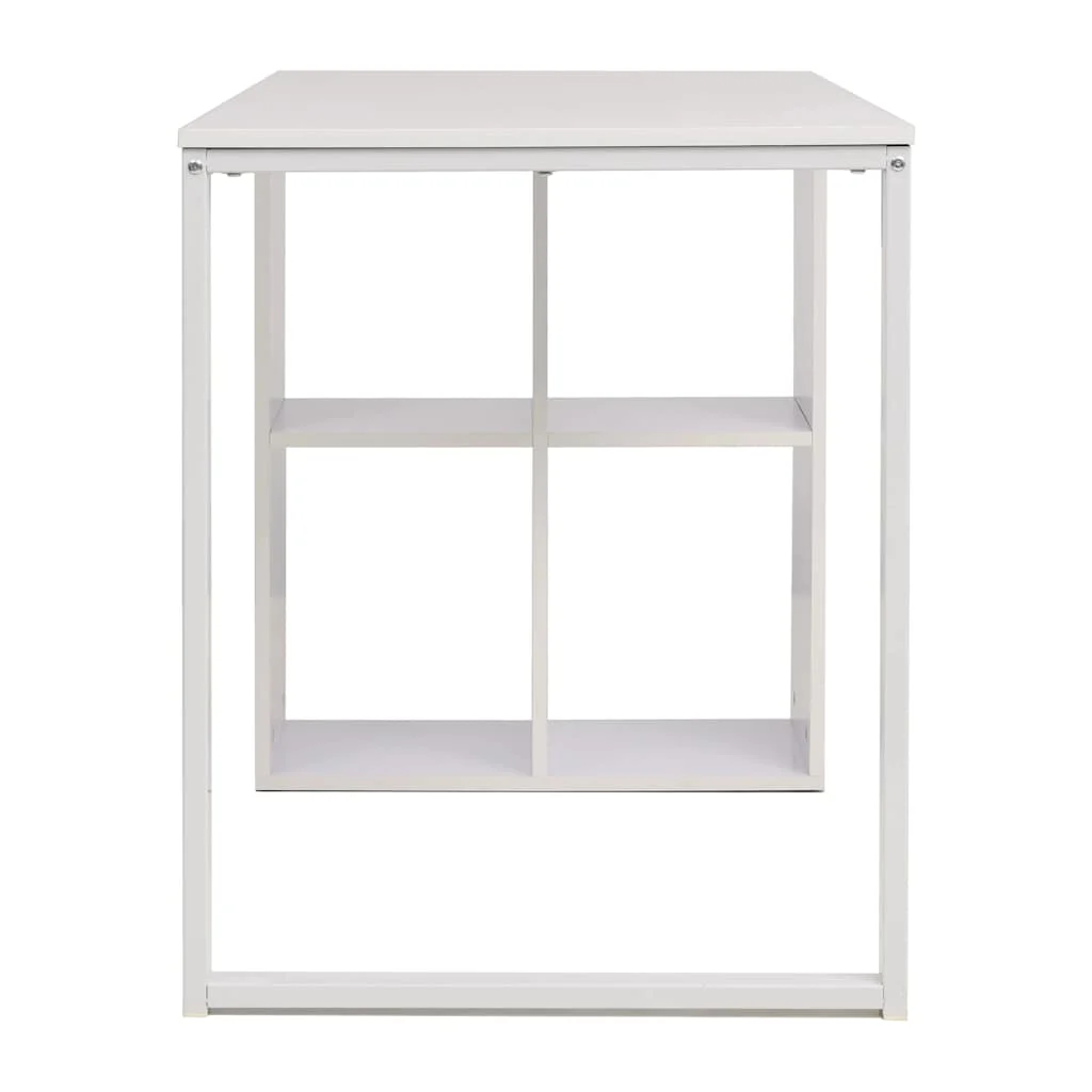 Table d'écriture 120 x 60 x 75 cm blanc bois d'ingénierie – vue de dessus