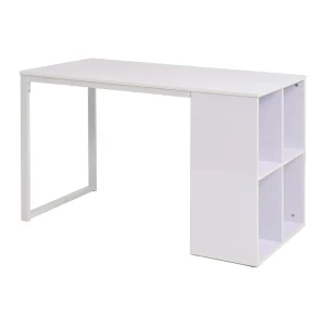 Table d'écriture 120 x 60 x 75 cm blanc bois d'ingénierie – vue d’ensemble