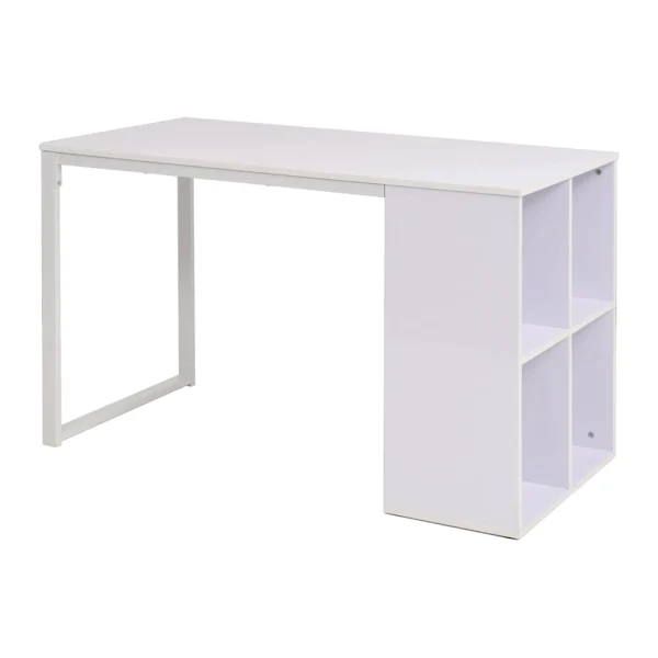 Table d'écriture 120 x 60 x 75 cm blanc bois d'ingénierie – vue d’ensemble