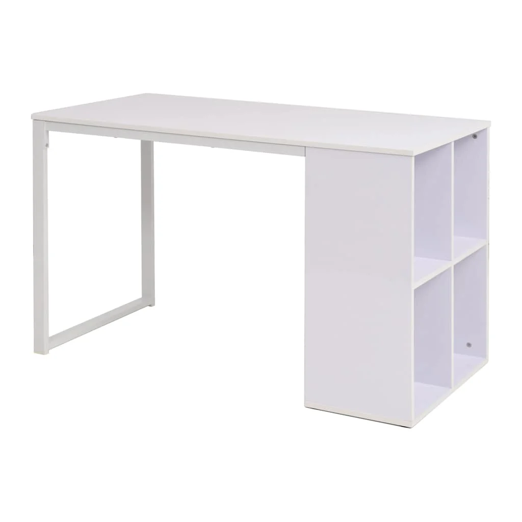 Table d'écriture 120 x 60 x 75 cm blanc bois d'ingénierie – vue d’ensemble