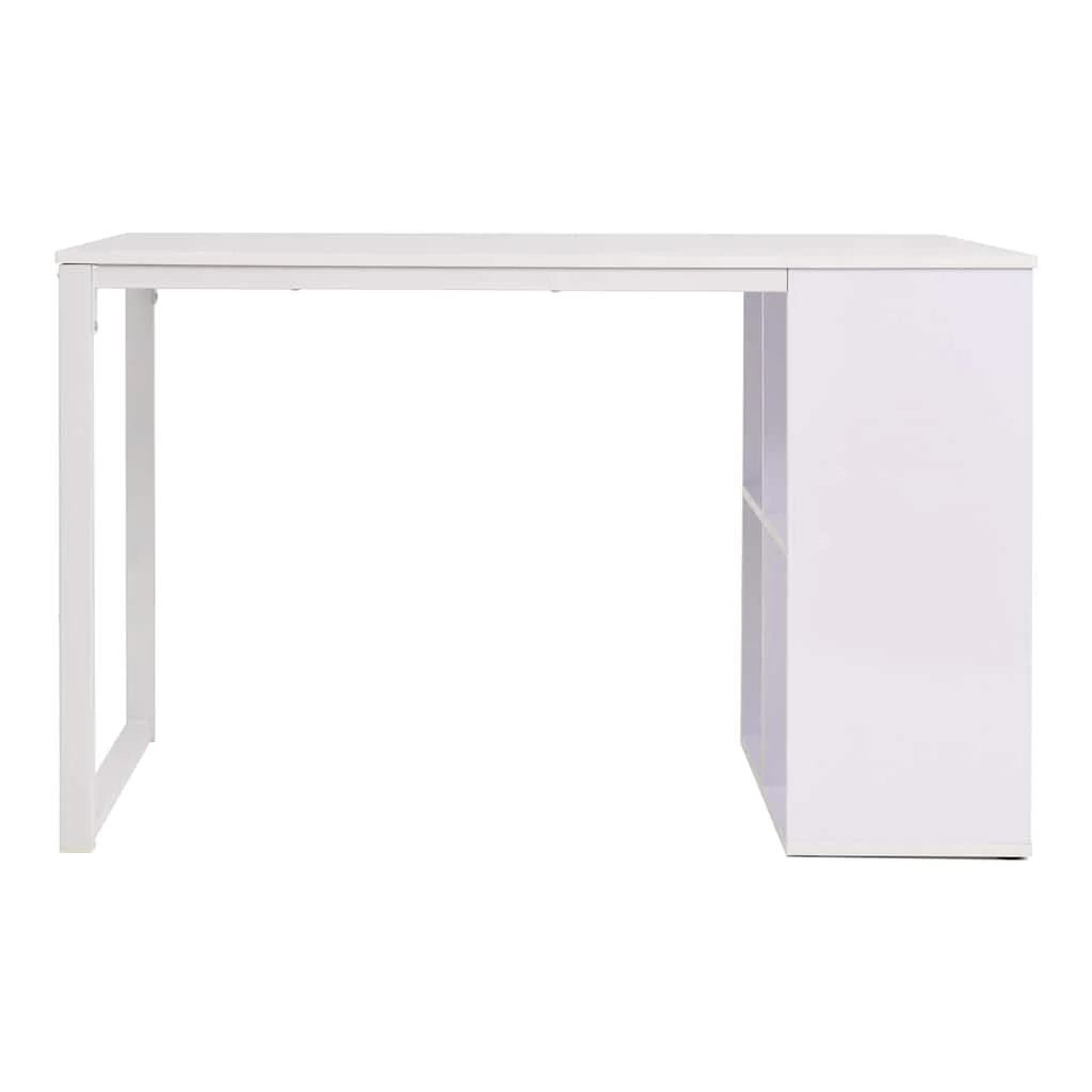 Table d'écriture 120 x 60 x 75 cm blanc bois d'ingénierie – vue de côté