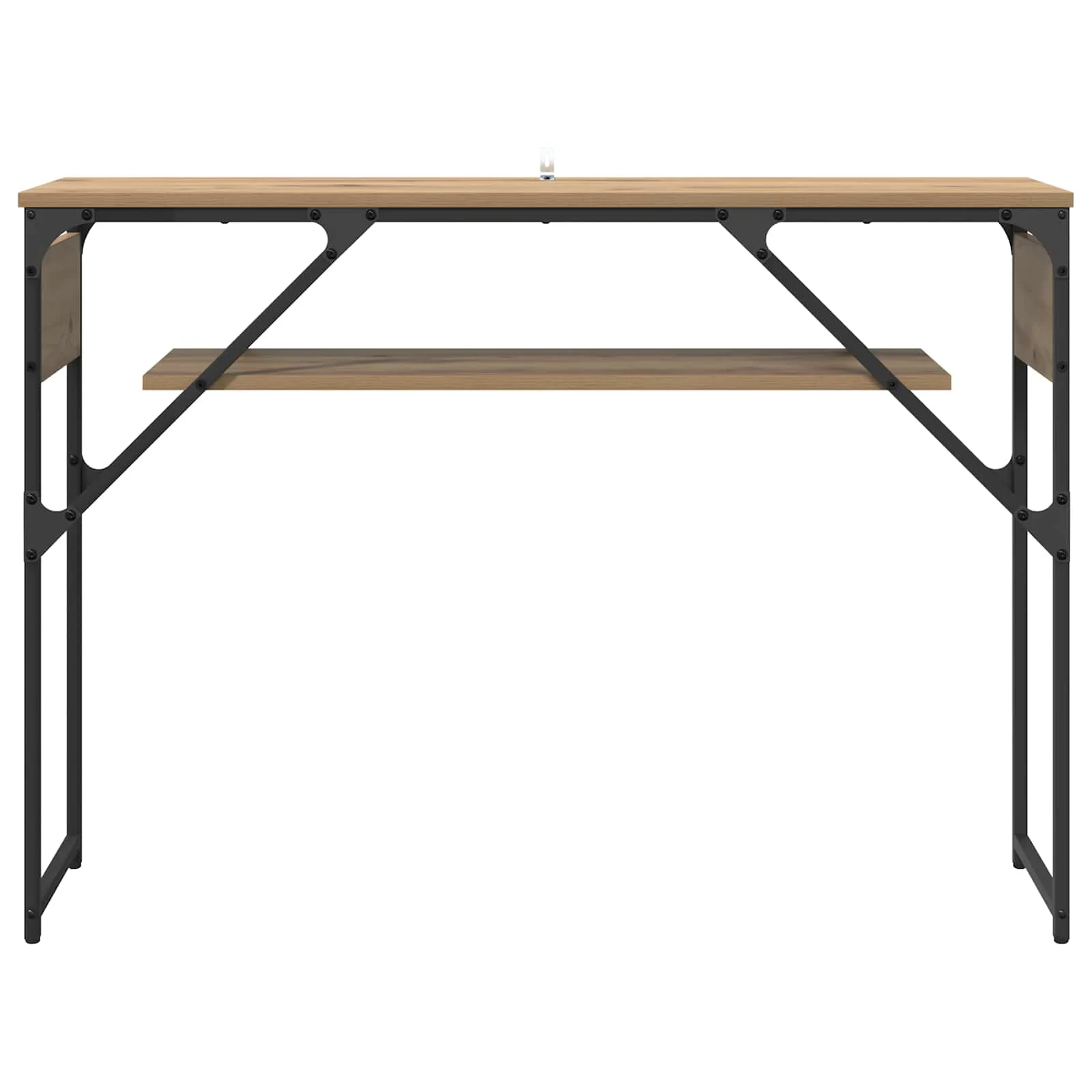 TableConsole 105 x 30 x 75 cm chêne artisanal bois d'ingénierie – vue de dessus