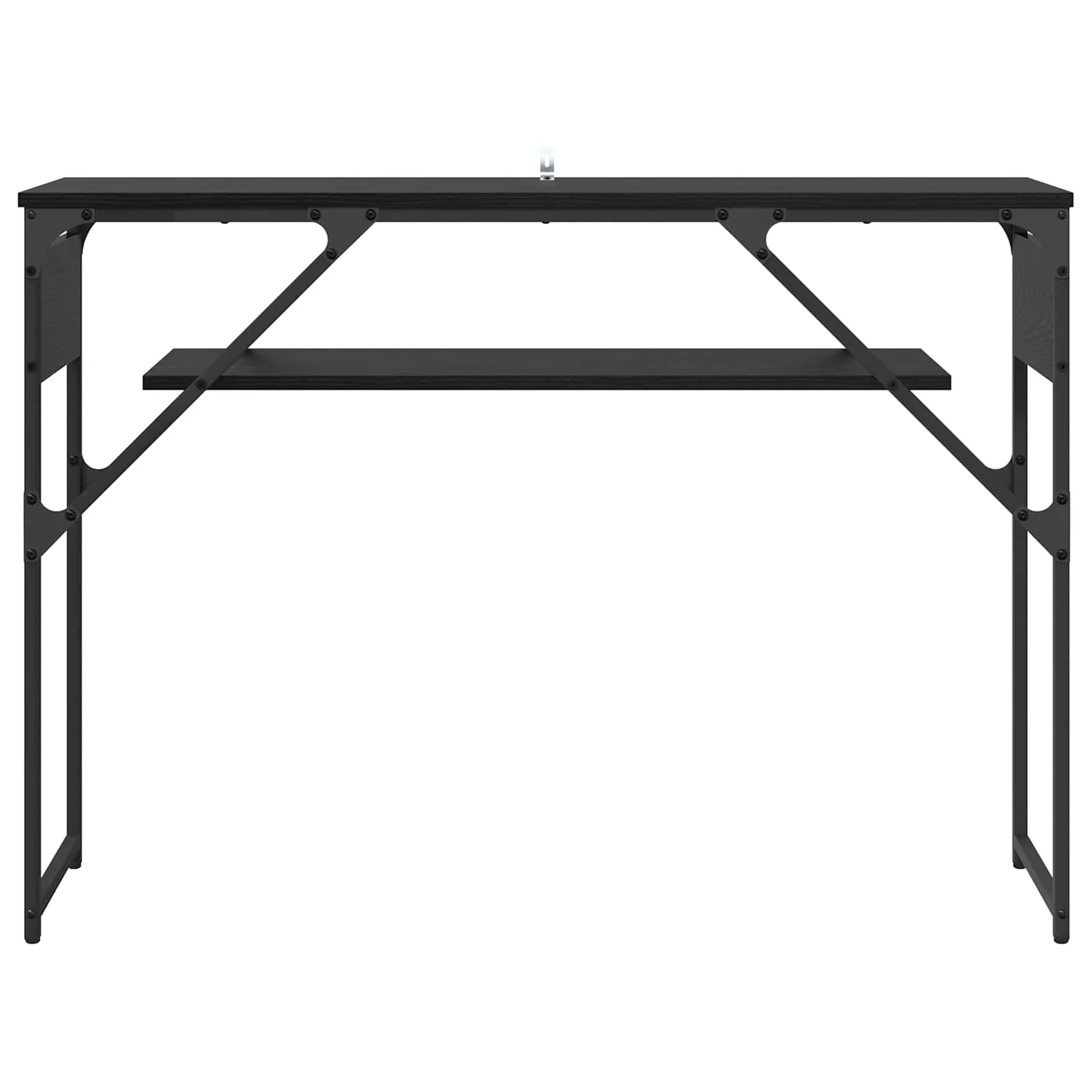 TableConsole 105 x 30 x 75 cm chêne noir bois d'ingénierie – vue de dessus