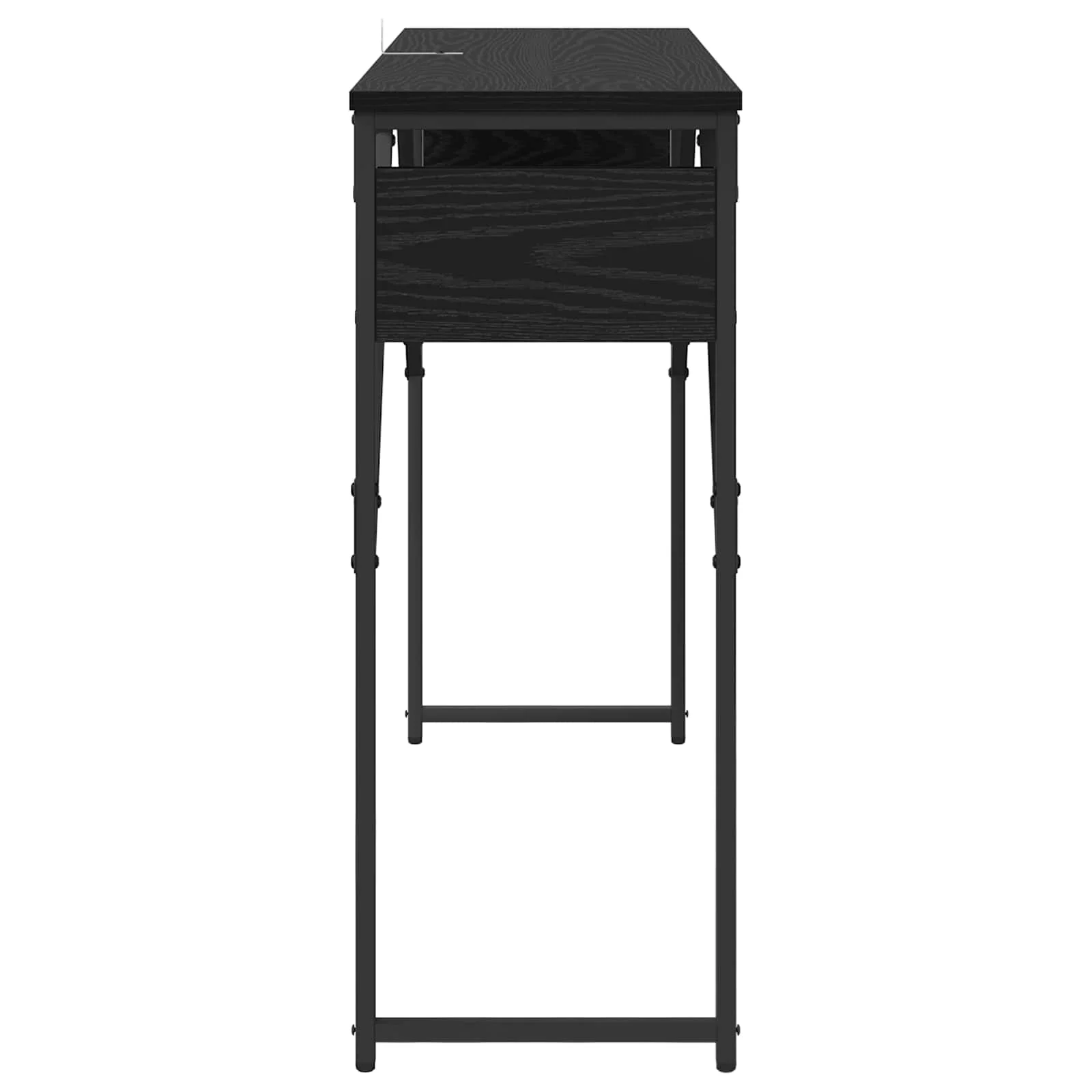 TableConsole 105 x 30 x 75 cm chêne noir bois d'ingénierie – vue de dos