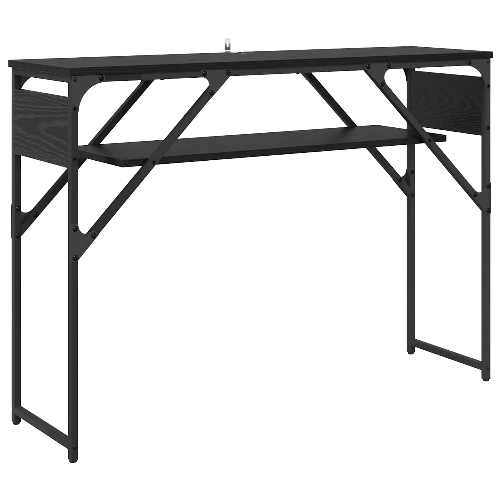 TableConsole 105 x 30 x 75 cm chêne noir bois d'ingénierie – vue de côté