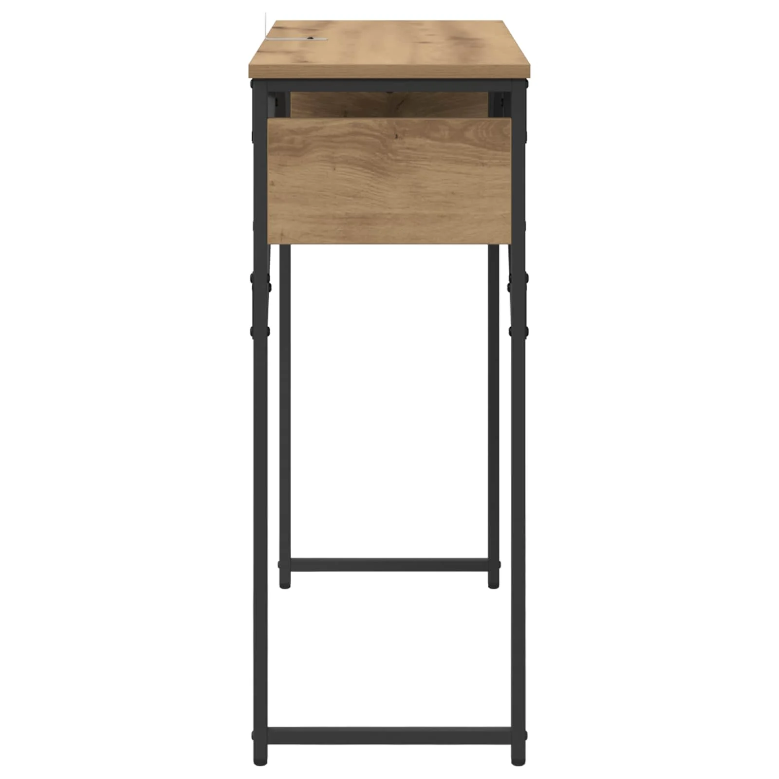TableConsole 75 x 30 x 75 cm chêne artisanal bois d'ingénierie – vue de dos
