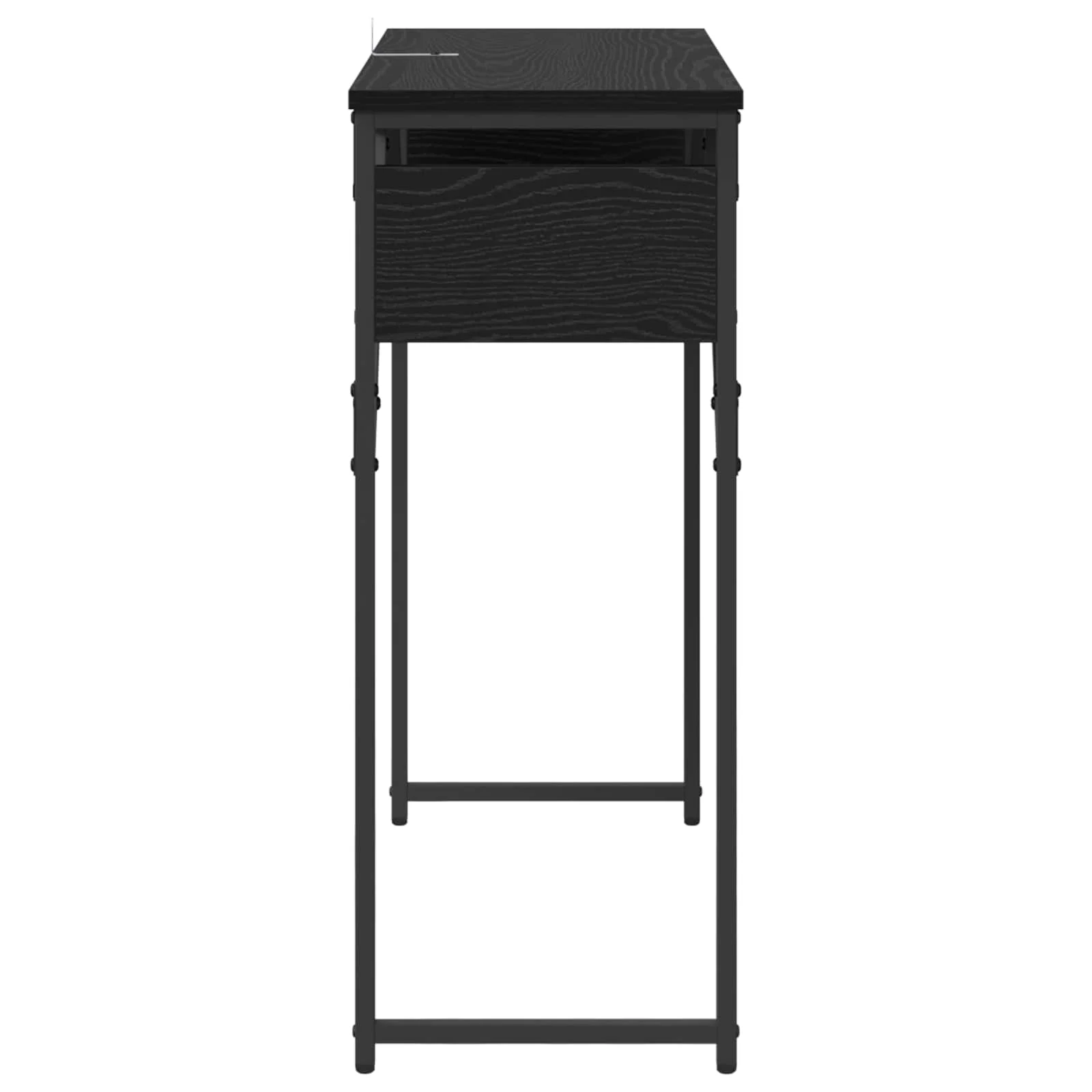 TableConsole 75 x 30 x 75 cm chêne noir bois d'ingénierie – vue de dos