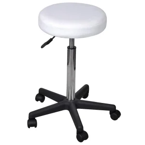 Tabouret de bureau 84 cm blanc – vue d’ensemble
