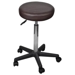 Tabouret de bureau 84 cm marron – vue d’ensemble