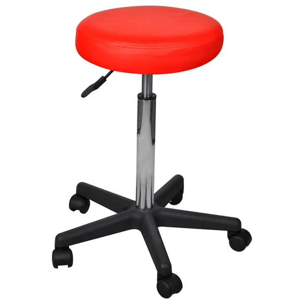 Tabouret de bureau 84 cm rouge – vue d’ensemble